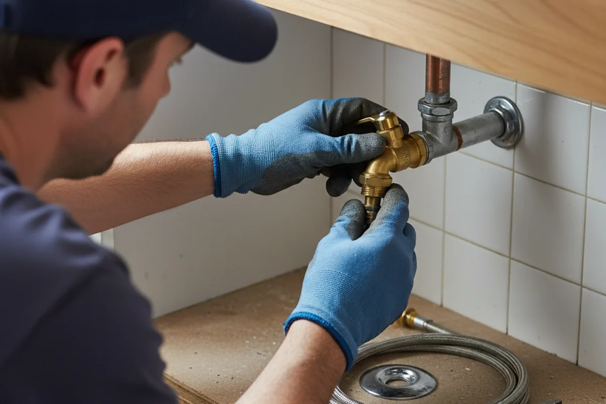 Shutoff valve and fitting work during Emergency Plumbing in Hegins